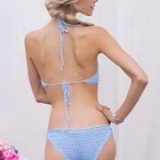  tourist vacation open back hanging neck swimsuit